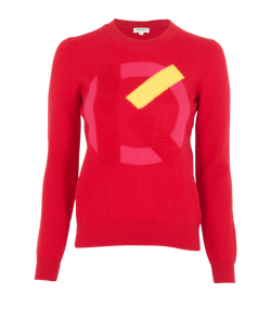 Kenzo K Logo Jumper, Wool, Red,Sz S, 2*