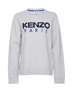 Kenzo Paris Sweatshirt, Cotton, Grey, UK L
