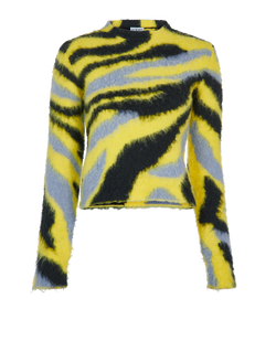 Loewe Printed Jumper, Polyamide Mix, Yellow, MII, Sz XS, 2*