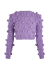 Loewe Bubble Cropped Jumper, £395, Clothing, Purple, Acrylic Plastic/Alpaca Wool, Front view