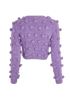 Loewe Bubble Cropped Jumper, £395, Clothing, Purple, Acrylic Plastic/Alpaca Wool, Back view