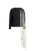 Loewe Fringed Jumper, &pound;210, Clothing, Black/White, Wool, Front view