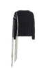 Loewe Fringed Jumper, &pound;210, Clothing, Black/White, Wool, Back view