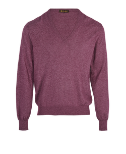 Loro Piana Jumper, Mens, Cashmere, Purple, Sz L, 3*