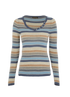 Loro Piana Striped V Neck Button-Up Jumper, front view