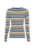 Loro Piana Striped V Neck Button-Up Jumper, back view