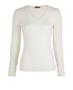 Loro Piana Crew Neck Jumper, Silk, Ivory, UK 6, 3*