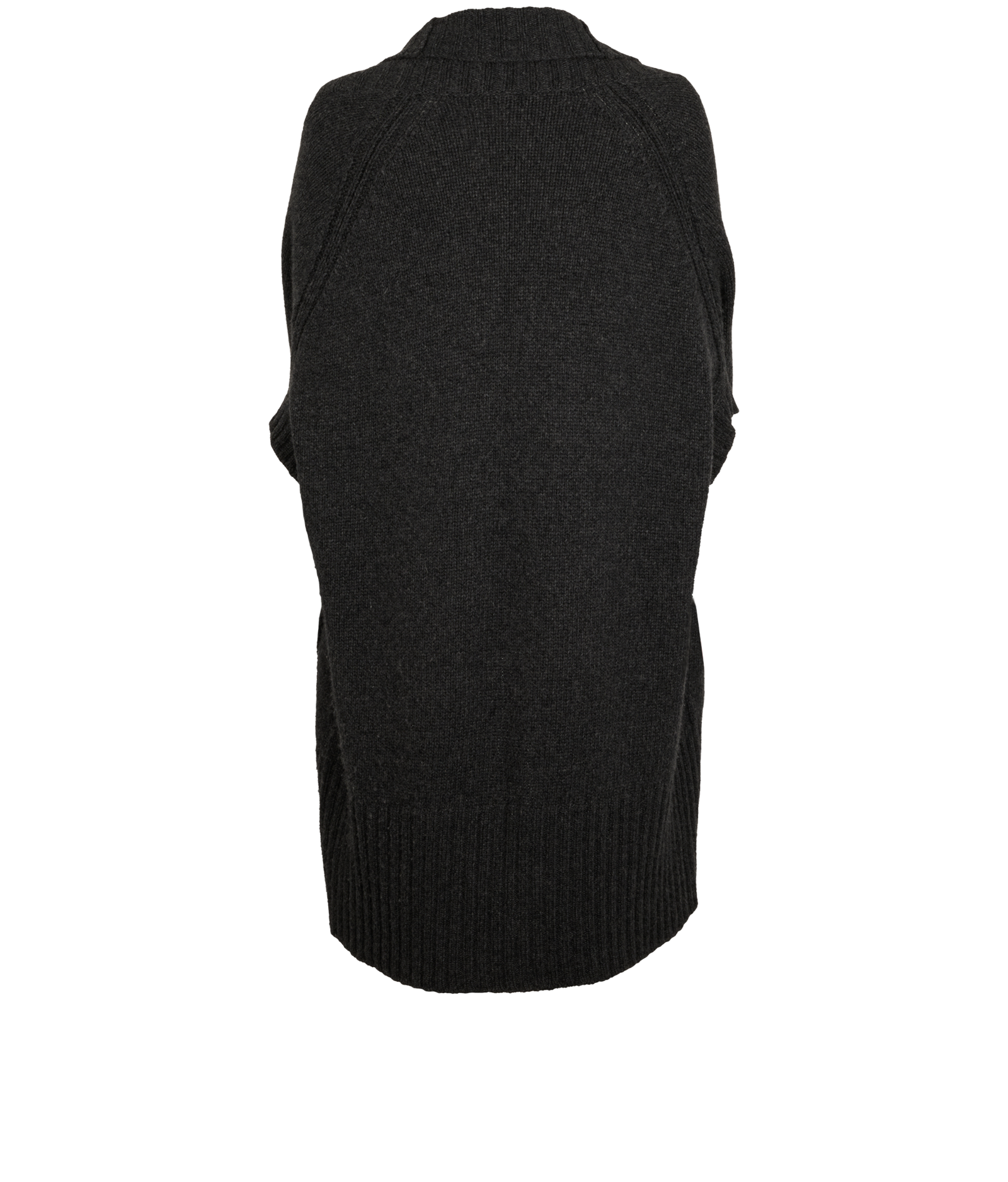 Loro Piana Sleeveless Long Cardigan, &pound;365, Clothing, Grey, Cashmere, Back view