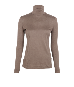 Loro Piana Knit Turtleneck Dress, Cashmere, Brown, UK12, 3*