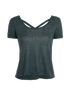 Loro Piana Cross Detail Short Sleeve Top, front view