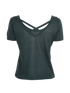 Loro Piana Cross Detail Short Sleeve Top, back view