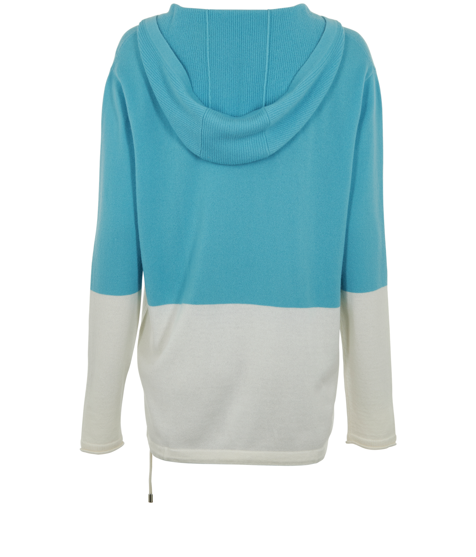 Loro Piana Two Tone Hoodie, &pound;250, Clothing, Blue/White, Cashmere, Back view