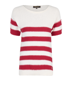 Loro Piana Striped Jumper, Cotton, Red/White, UK8, 3*