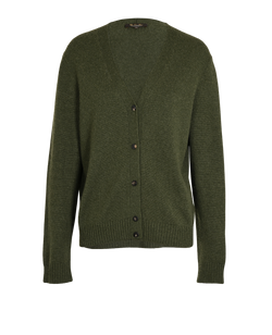 Loro Piana Cardigan, Cashmere, Green, UK14, 2*