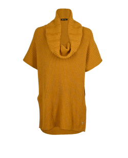 Loro Piana Poncho Jumper, Cashmere/Leather, Yellow, UK14, 2*