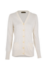 Loro Piana Button Up Cardigan, &pound;375, Clothing, Cream, Silk, Front view