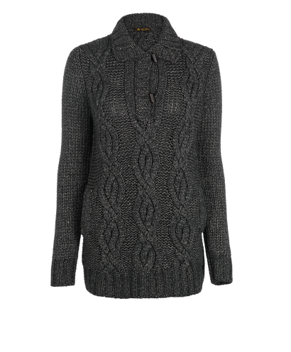 Loro Piana Oversized Cable Knit Jumper, front view