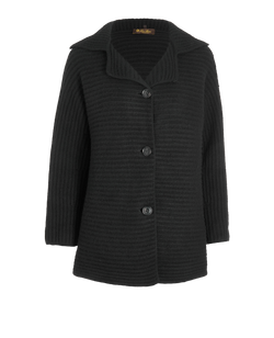 Loro Piana Button Up Cardigan, Cashmere, Black, UK10, 2*