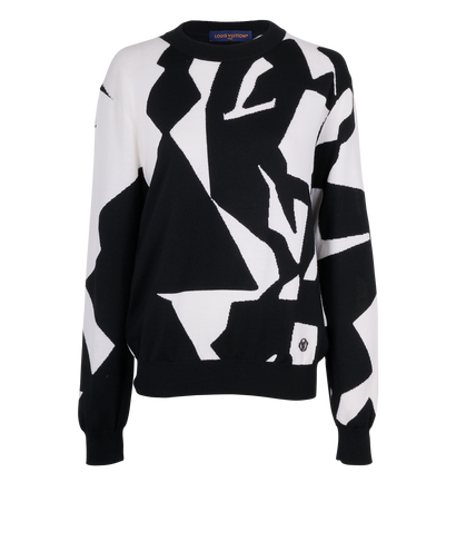 Louis Vuitton Abstract Jumper, &pound;375, Clothing, Black/White, Wool, Front view