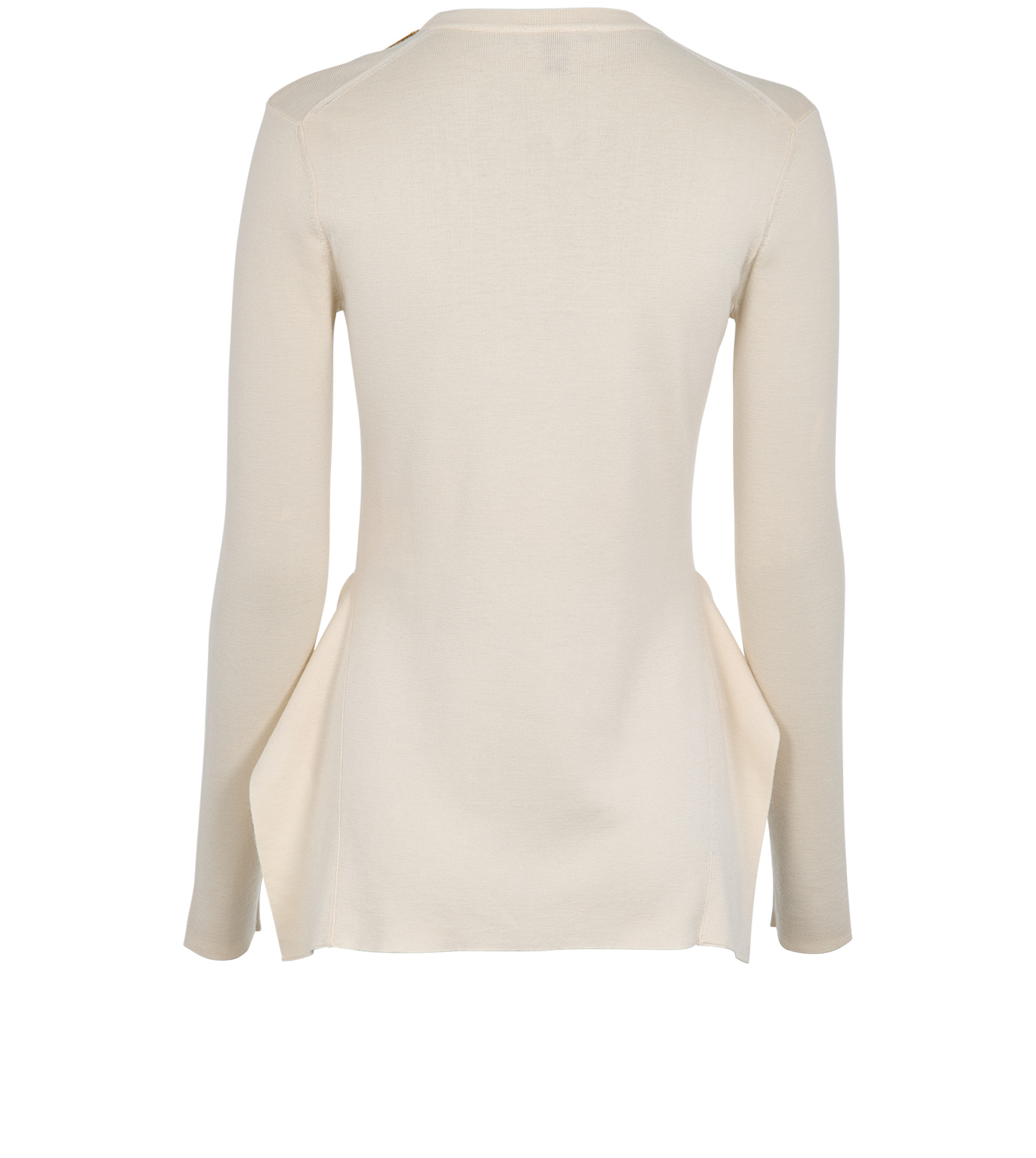 Louis Vuitton Zip Shoulder Sweater, &pound;250, Clothing, Cream, Cashmere, Back view
