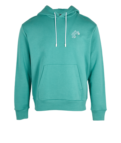 Louis Vuitton Embroidered Signature Hoodie, &pound;350, Clothing, Green, Cotton, Front view