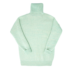 Maison Margiela Open Back Sweater, Wool, Mint Green, S, 3*