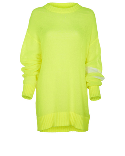 Maison Margiela Fine Knit Jumper, Acrylic/Mohair, Neon Yellow, XS, 3*