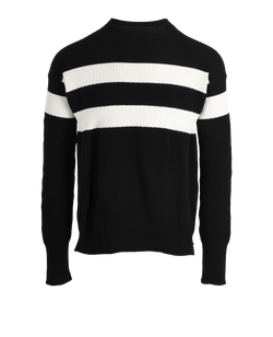 Marni Stripe Rib-Knit Jumper, Mens, Cotton, Black, Sz XS, 3*