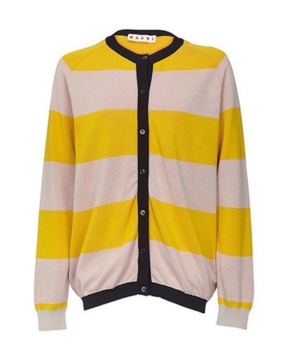 Marni Long Sleeve Striped Cardigan, front view