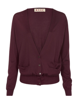 Marni Cardigan, Cashmere, Maroon, UK 12, 2*