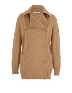 Max Mara Cable Knit Cardigan, Wool/Cashmere, Beige, Sz S, 2*