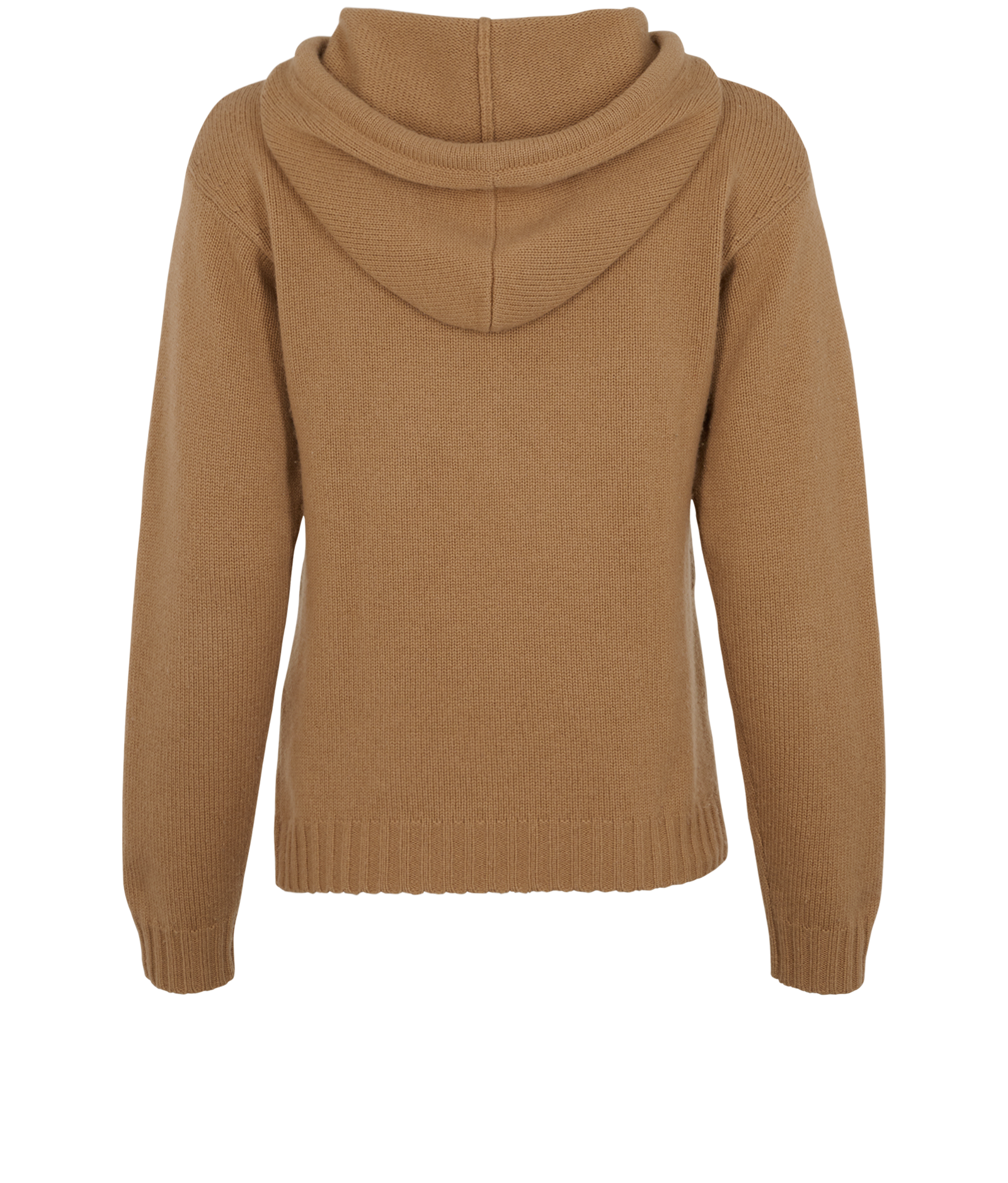 Max Mara Rienza Knitted Hoodie, &pound;175, Clothing, Brown, Wool, Back view