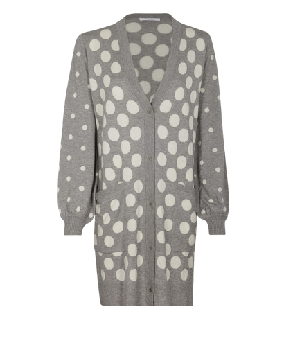 Max Mara Pinna Silk Cashmere Polka Dot Cardigan, front view