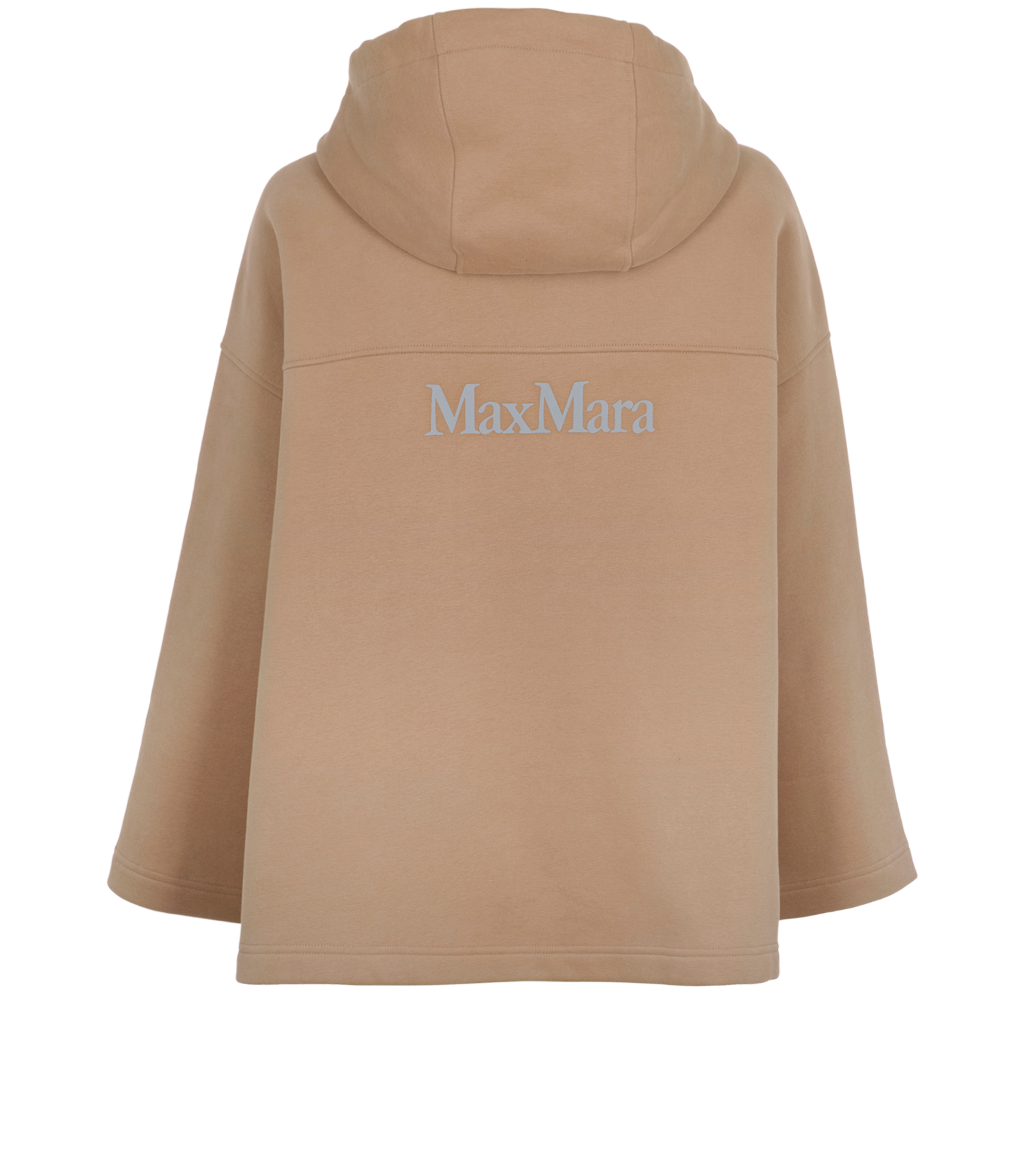 MaxMara Full Zip Oversized Hoodie, &pound;90, Clothing, Beige, Cotton, Back view