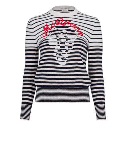 Alexander McQueen Skull Striped Jumper, front view