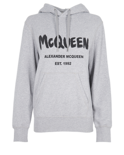 Alexander Mcqueen Graffiti Logo Hoodie, Jumpers - Designer