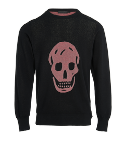 Alexander McQueen Skull Jumper, Mens, Cotton/Viscose, Black, Sz M, 3*