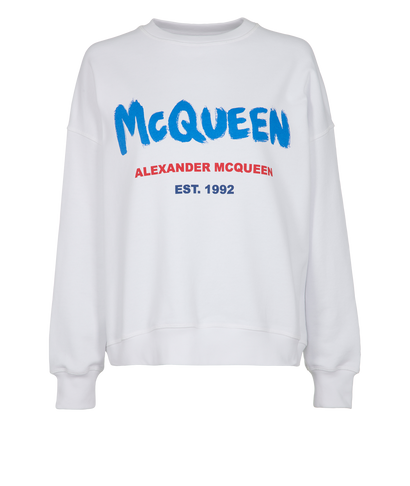 Alexander McQueen Logo-Print Jumper, front view