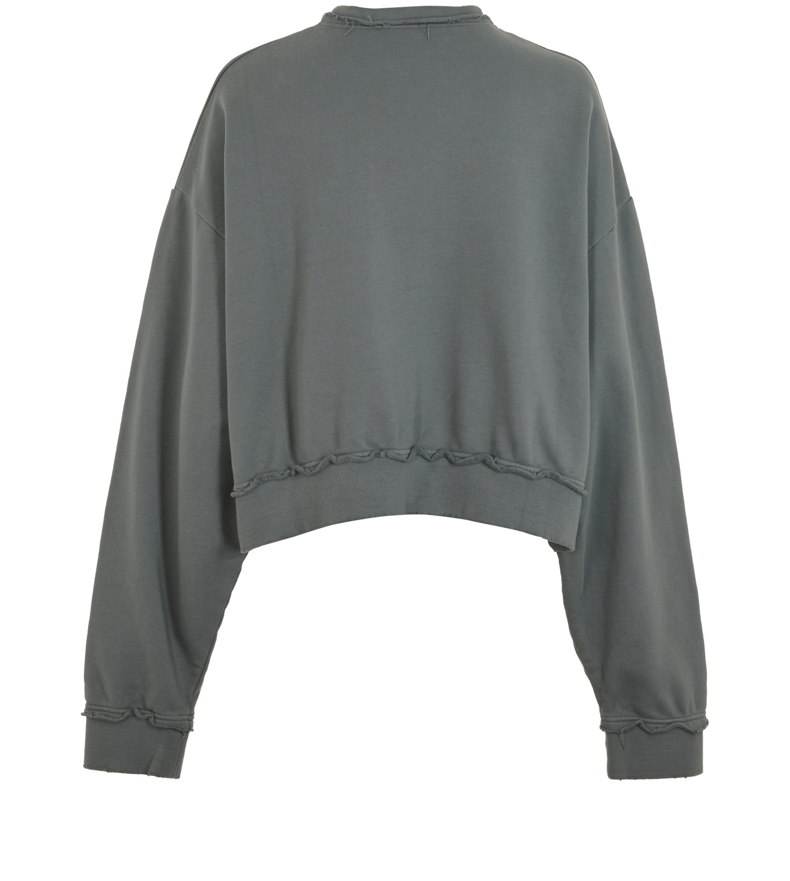 Miu Miu Distressed Logo Sweatshirt, &pound;350, Clothing, Grey, Cotton, Back view