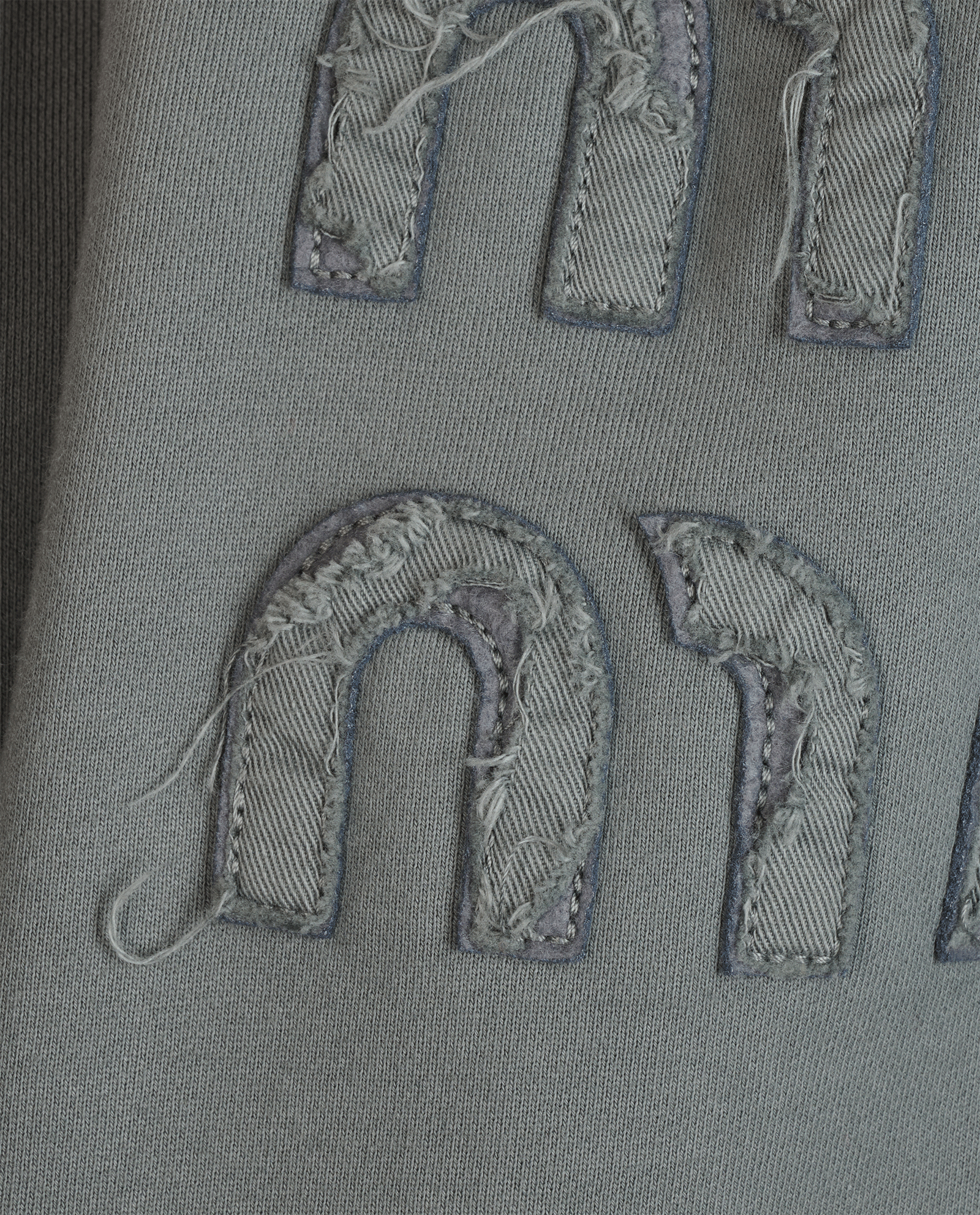 Miu Miu Distressed Logo Sweatshirt, &pound;350, Clothing, Grey, Cotton, Other view