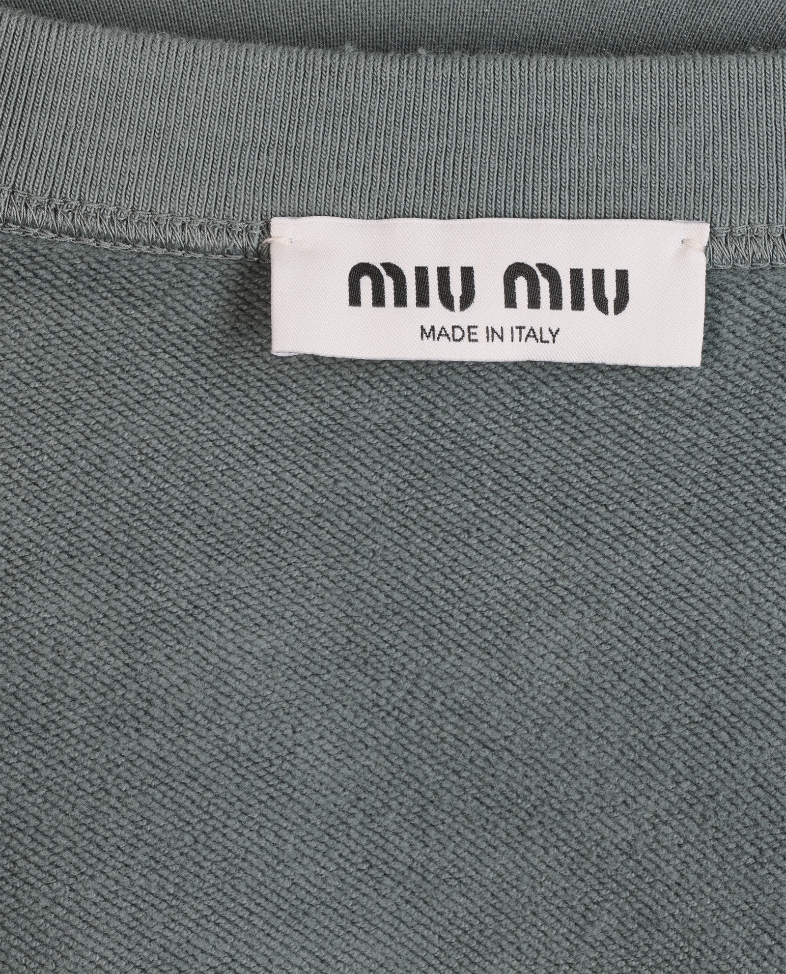 Miu Miu Distressed Logo Sweatshirt, &pound;350, Clothing, Grey, Cotton, Other view