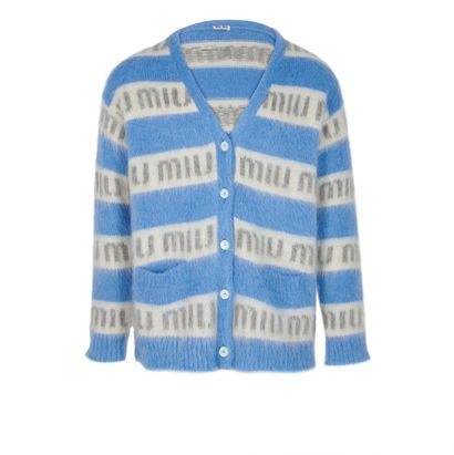 Miu Miu Oversized Logo Cardigan, front view