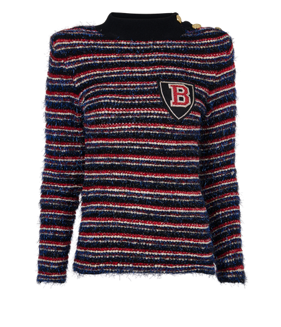 Balmain Sparkly Knit Jumper, front view