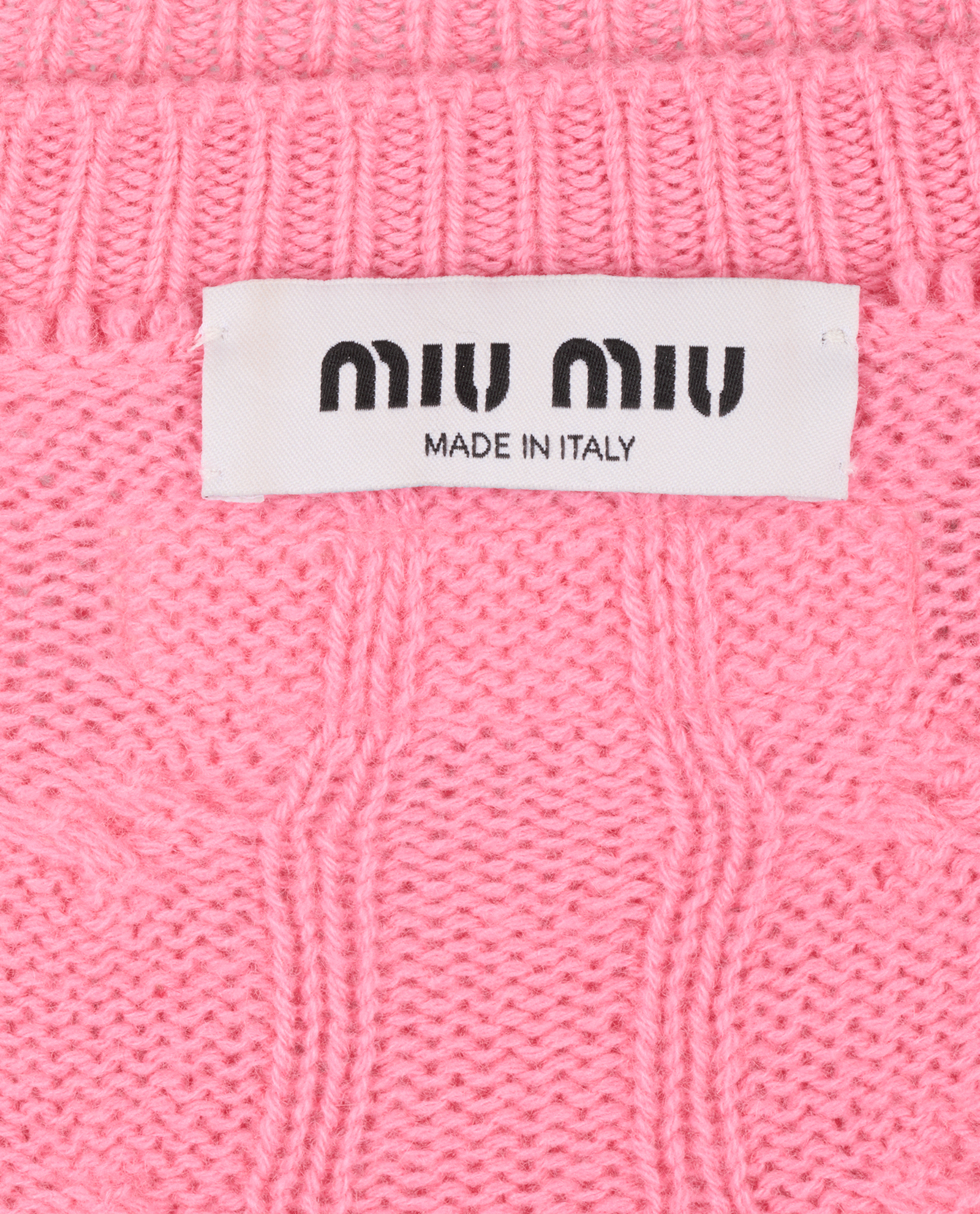 Miu Miu Cable Knit Jumper, &pound;250, Clothing, Pink, Wool, Other view