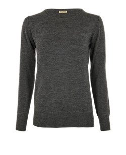 Miu Miu Crew-Neck Jumper, Wool/Acrylic, Grey, UK8, 2*