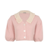 Miu Miu Crochet Collar Cardigan, &pound;410, Clothing, Pink, Cashmere/Mohair, Front view