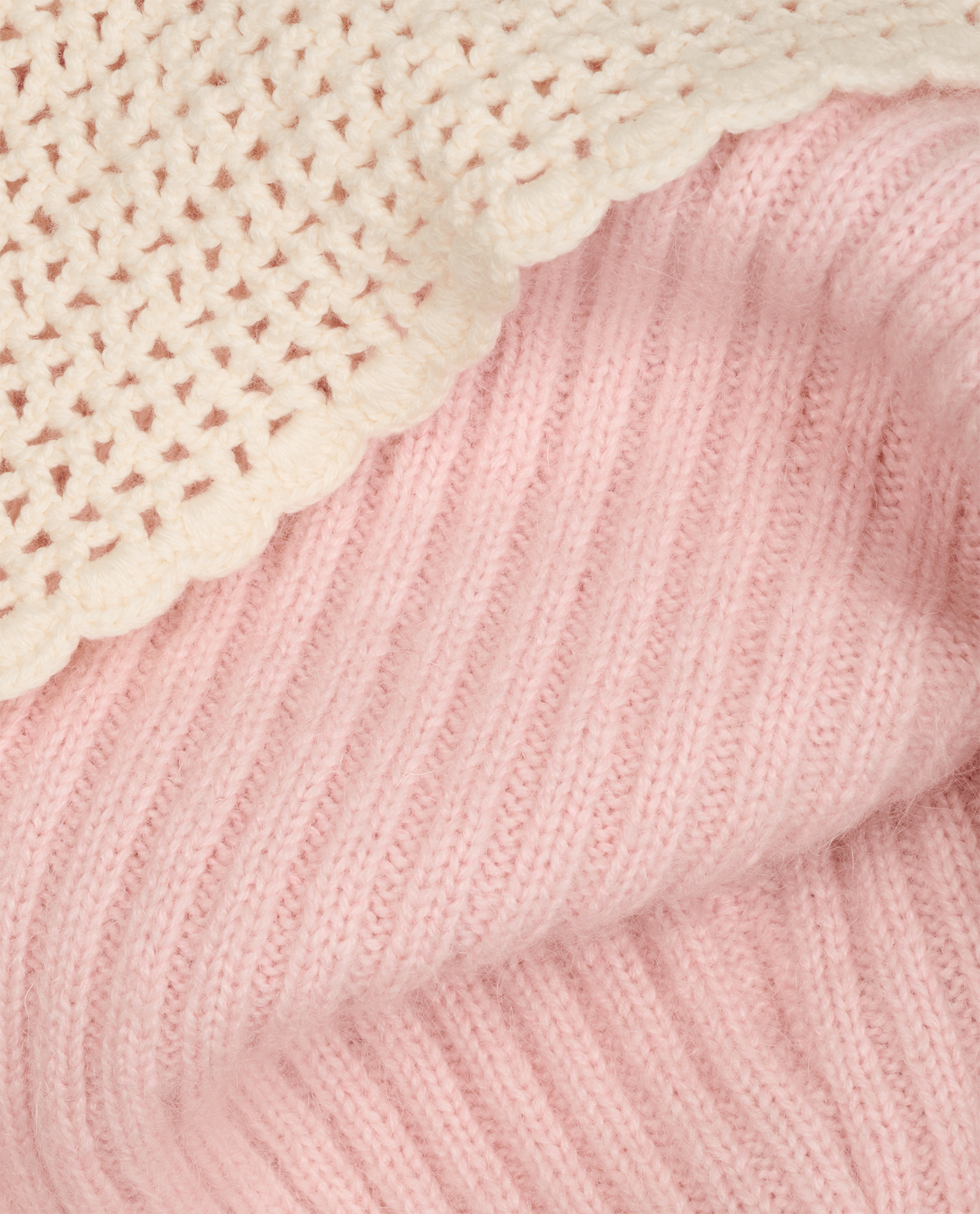 Miu Miu Crochet Collar Cardigan, &pound;410, Clothing, Pink, Cashmere/Mohair, Other view