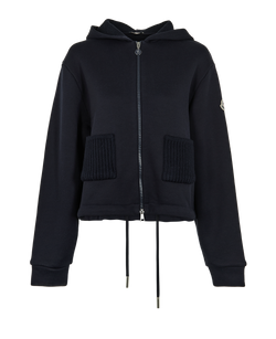 Moncler Zip Up Hoodie, Cotton, Navy, Sz L, 3*