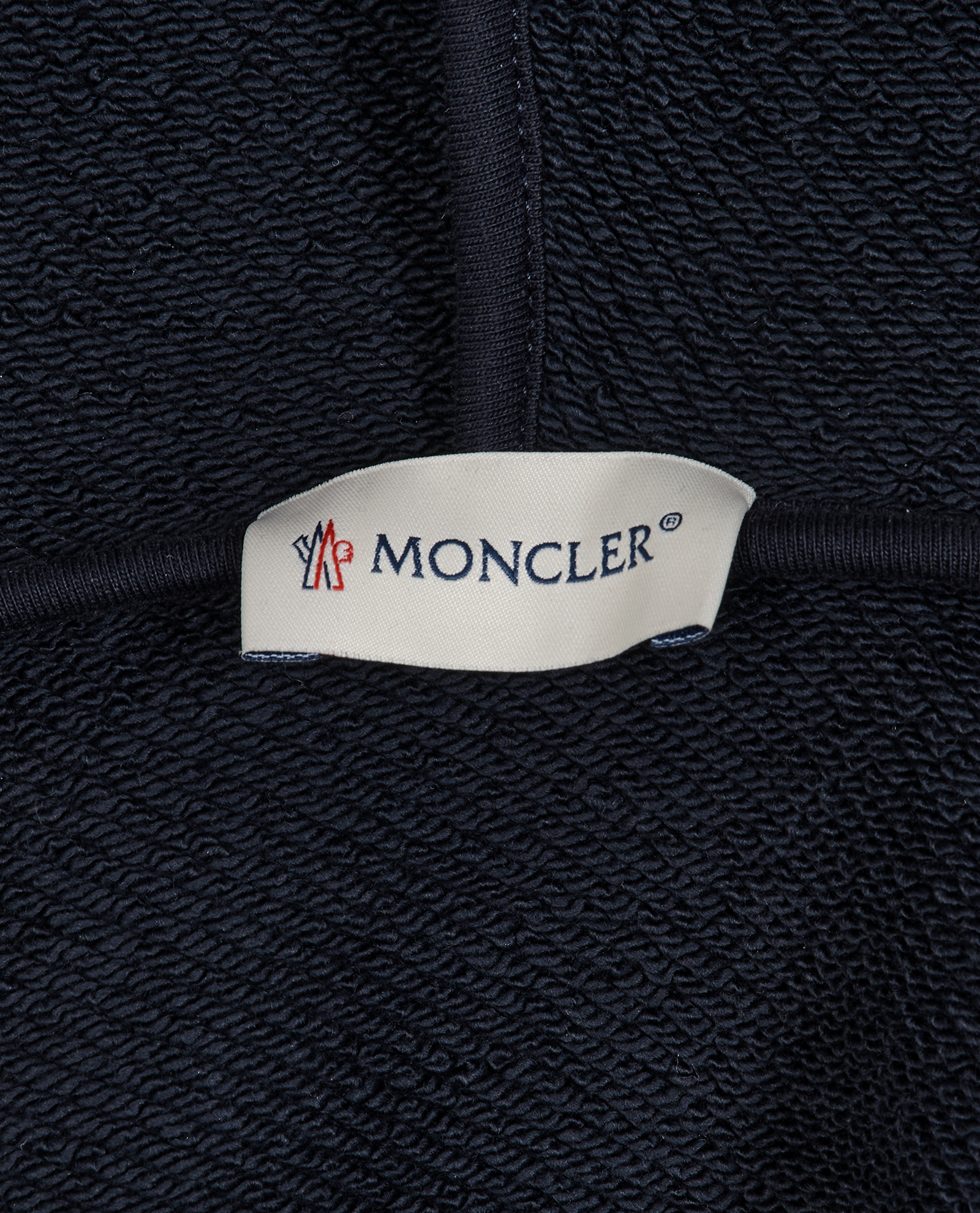 Moncler Zip Up Hoodie, &pound;295, Clothing, Navy, Cotton, Other view