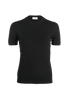 Moncler Tricot Short Sleeves Jumper, £210, Clothing, Black, Wool, Front view
